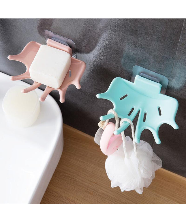 Perforation-free Multifunctional Soap Box Bathroom Wall-mounted