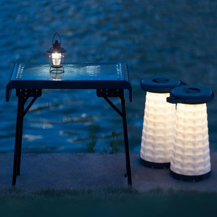 Outdoor Folding Stool with Light | Portable Camping Table & Seat