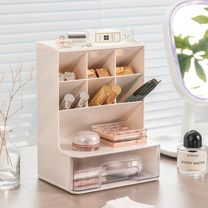 Acrylic Pen Holder with Drawer – Clear Desk Organiser Storage Box