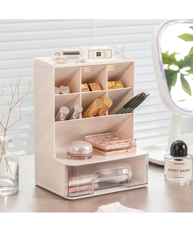 Acrylic Pen Holder with Drawer – Clear Desk Organiser Storage Box