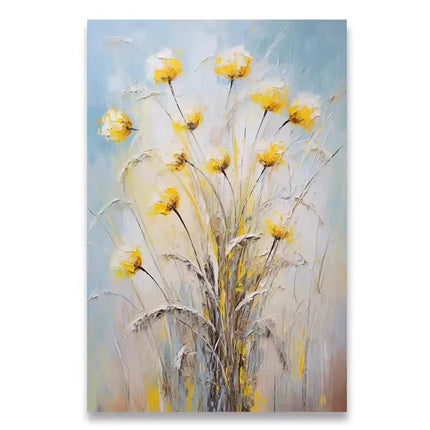 Flowers Canvas Wall Art | Botanical Bedroom Poster