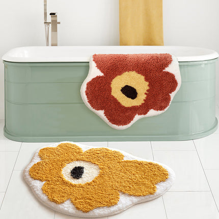 Cute Cartoon Flower Absorbent Bathroom Floor Mat
