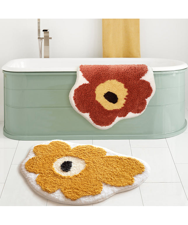 Cute Cartoon Flower Absorbent Bathroom Floor Mat