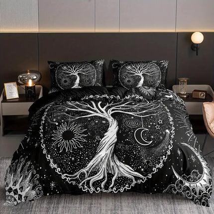 Tree of Life Bedding Set | Sun Moon Celestial Duvet Cover