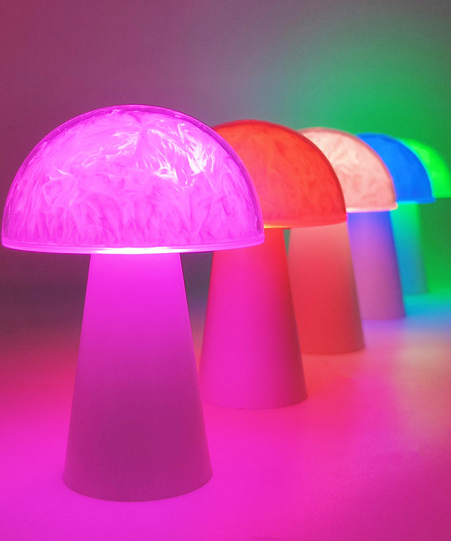 Cross-border New Arrival Creative Remote Control Battery Colorful Mushroom Ambience Light Small Night Lamp