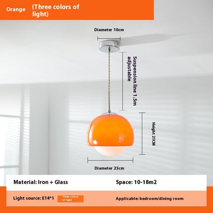 Vintage Glass Pendant Light for Bar, Counter & Dining Spaces