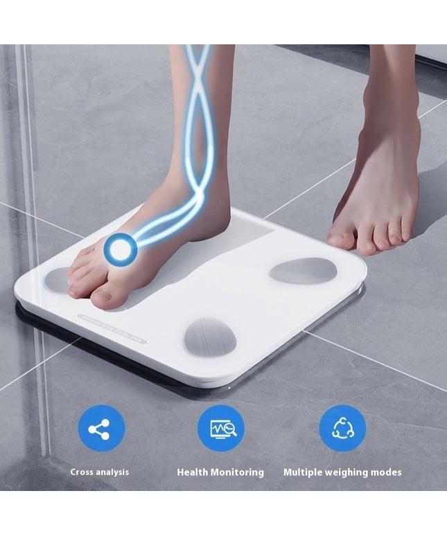 Rechargeable Body Fat Scale – Dual-Mode Smart Human Scale | Tempered Glass