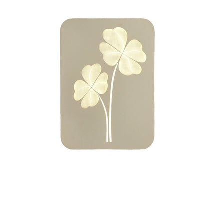 Modern Acrylic Wall Light – LED Tricolour Lamp in Pink or White (Clover, Ginkgo, Love Designs)