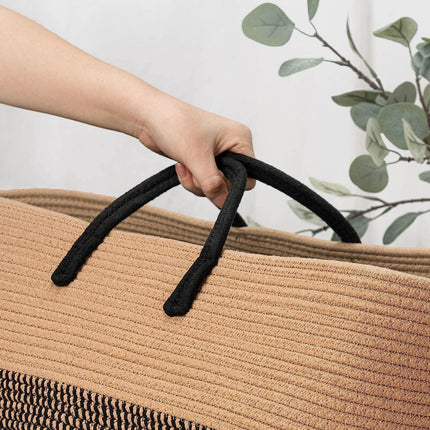 Cotton Rope Storage Basket - Large Woven Organiser in 9 colours (single or set)