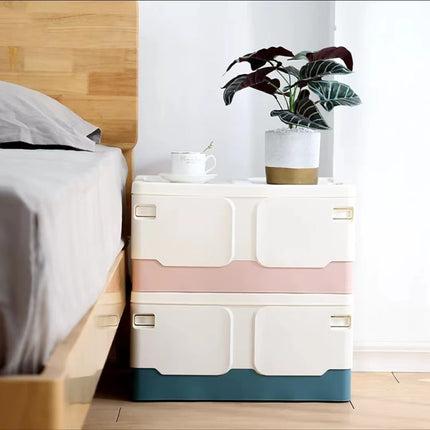 Foldable Storage Box 42L Stackable Plastic Organiser