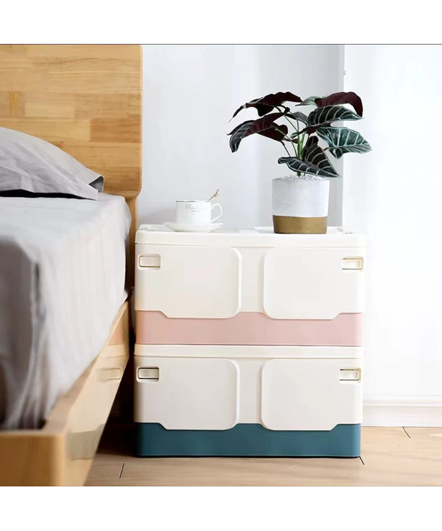 Foldable Storage Box 42L Stackable Plastic Organiser