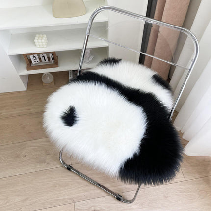 Cute Panda Cushion in Plush Faux-Fur. A Sofa and Bed Essential 🐼🖤🤍