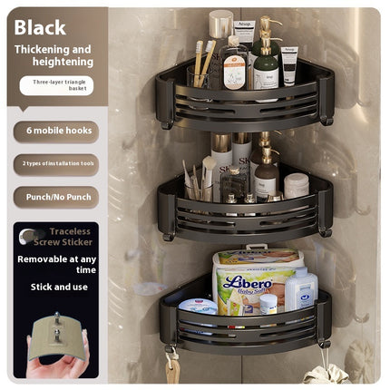 Portable Bathroom Corner Shelf – Raised Aluminium Storage | Ikeame