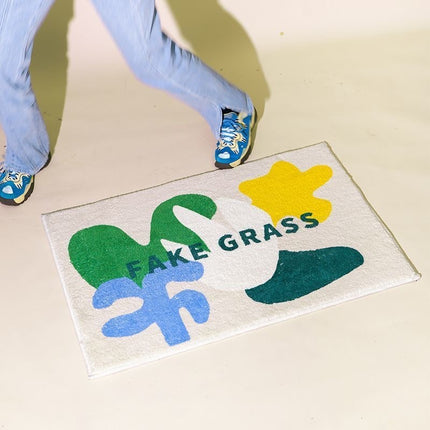 “Fake Grass” Absorbent Non-Slip Door & Bath Mat