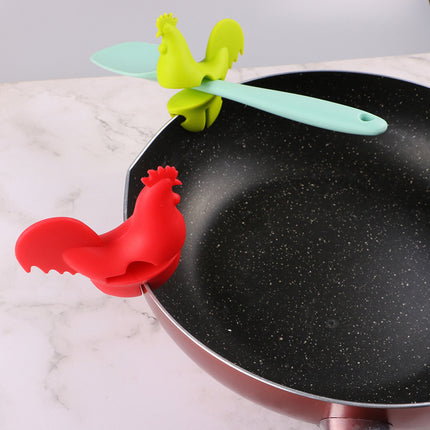 Chicken-Shaped Spill-Proof Silicone Pot Clip 🐔 – Red or Green
