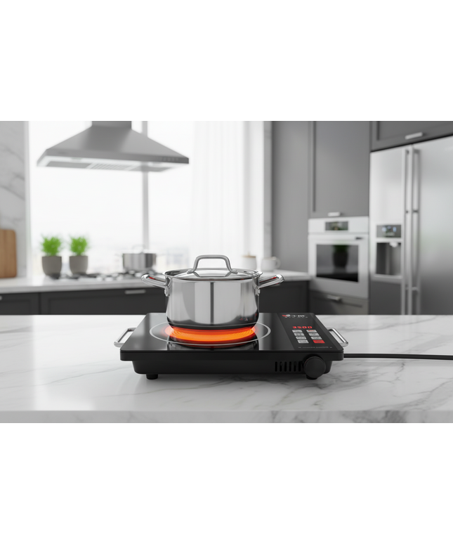 High Power Portable Induction Cooker ⚡ – Touch Control, Black Panel