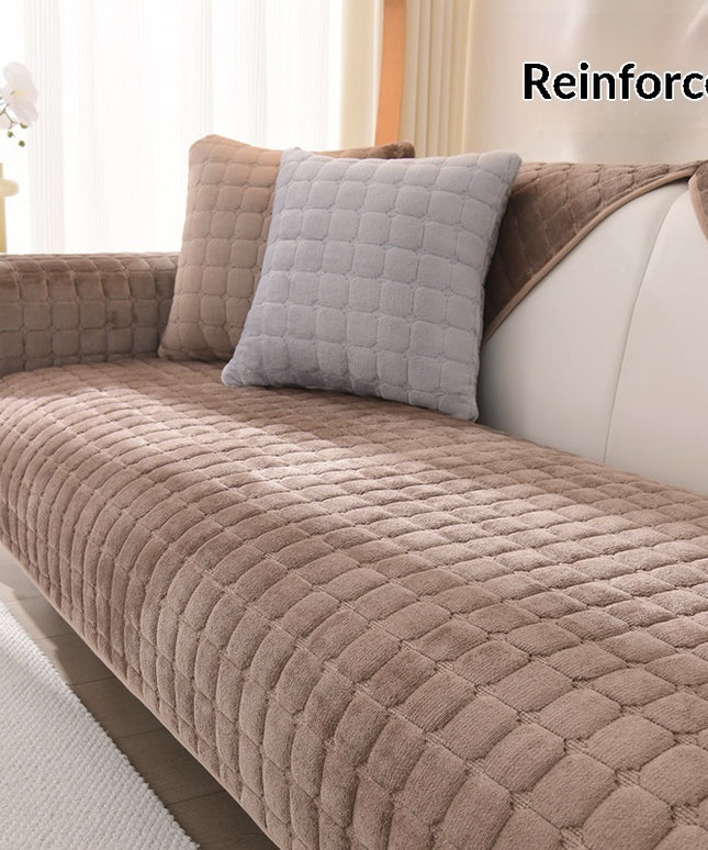 Anti-Slip Sofa Cover | Plush Fleece Couch Protector