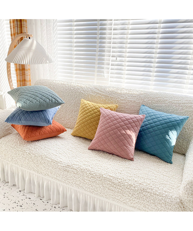 Modern Minimalist Velvet Cushion Covers – Pink, Blue, Gold, Orange, Green, or Sky Blue ✨