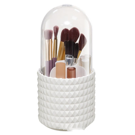 Rotating Makeup Organiser Dustproof Brush Storage Box