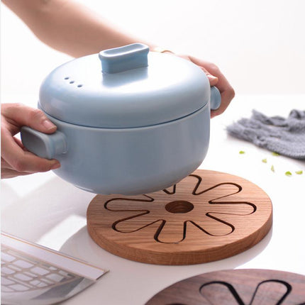 Wooden Petal Coaster | Solid Wood Heat Resistant Pad
