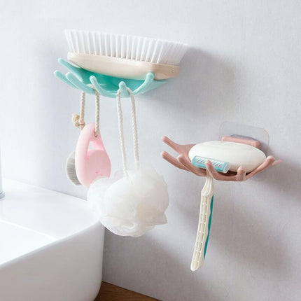 Perforation-free Multifunctional Soap Box Bathroom Wall-mounted