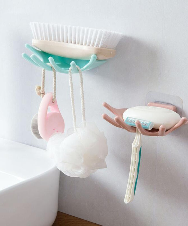 Perforation-free Multifunctional Soap Box Bathroom Wall-mounted