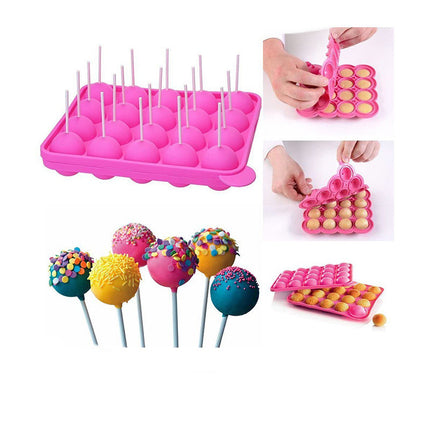 Silicone Cake Pop Mould 🍭 – 20 Cavities