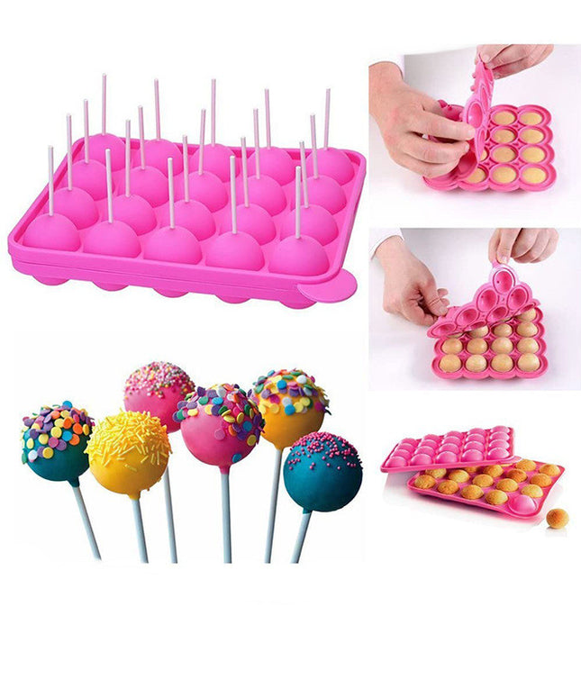 Silicone Cake Pop Mould 🍭 – 20 Cavities