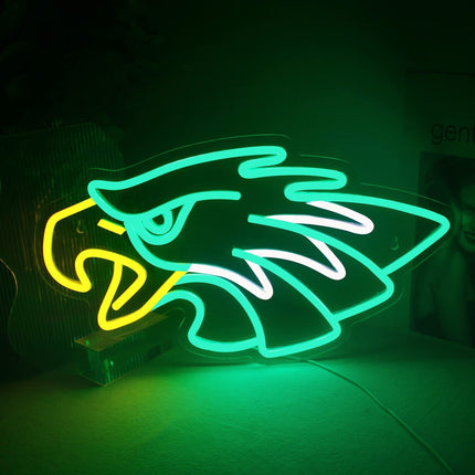 Neon Eagle Head LED Light – Luminous Wall Art Sign (40×24cm)