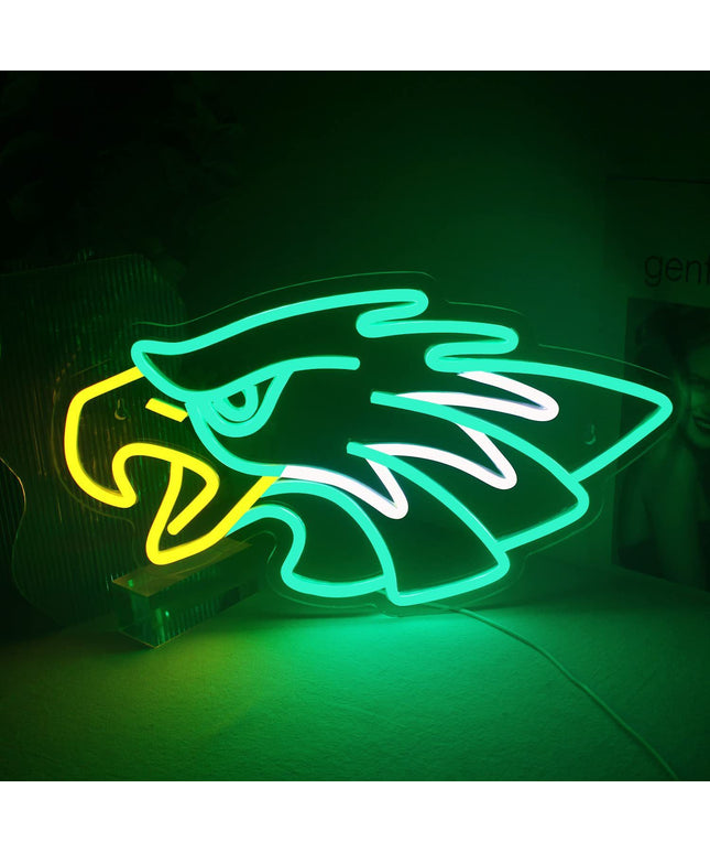 Neon Eagle Head LED Light – Luminous Wall Art Sign (40×24cm)