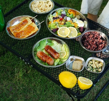 17-Piece Stainless Steel Dinnerware Set 🍽️ – Plates, Bowls & Dishes