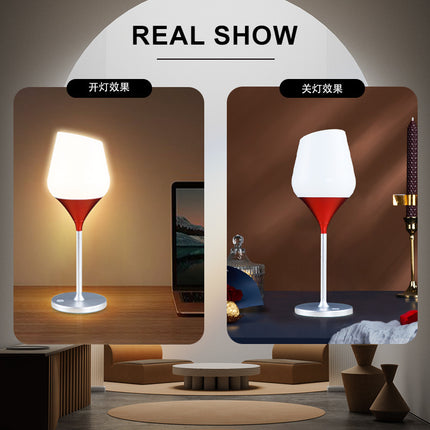 Creative Charging Wine Glass Red Atmosphere Table Lamp