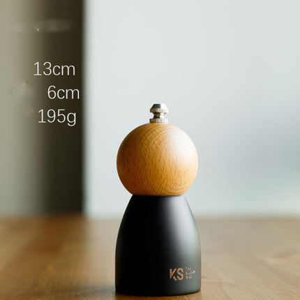 High-Quality Manual Salt & Pepper Grinder – Black Body with Wooden Head